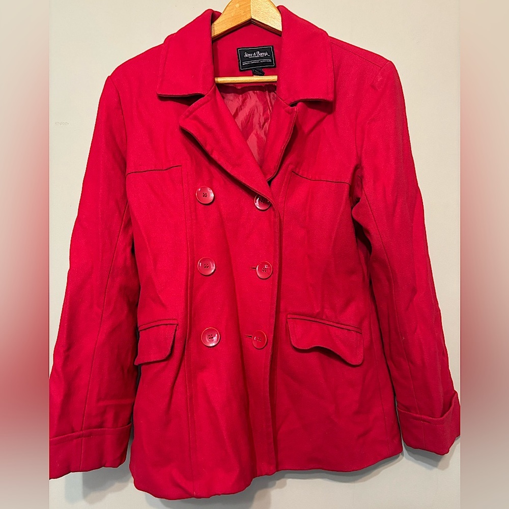 STEVE & BARRY’S Wool Blend Double Breasted Peacoat